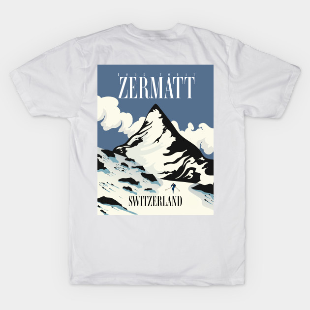 Zermatt Switzerland Ski print by nickemporium1